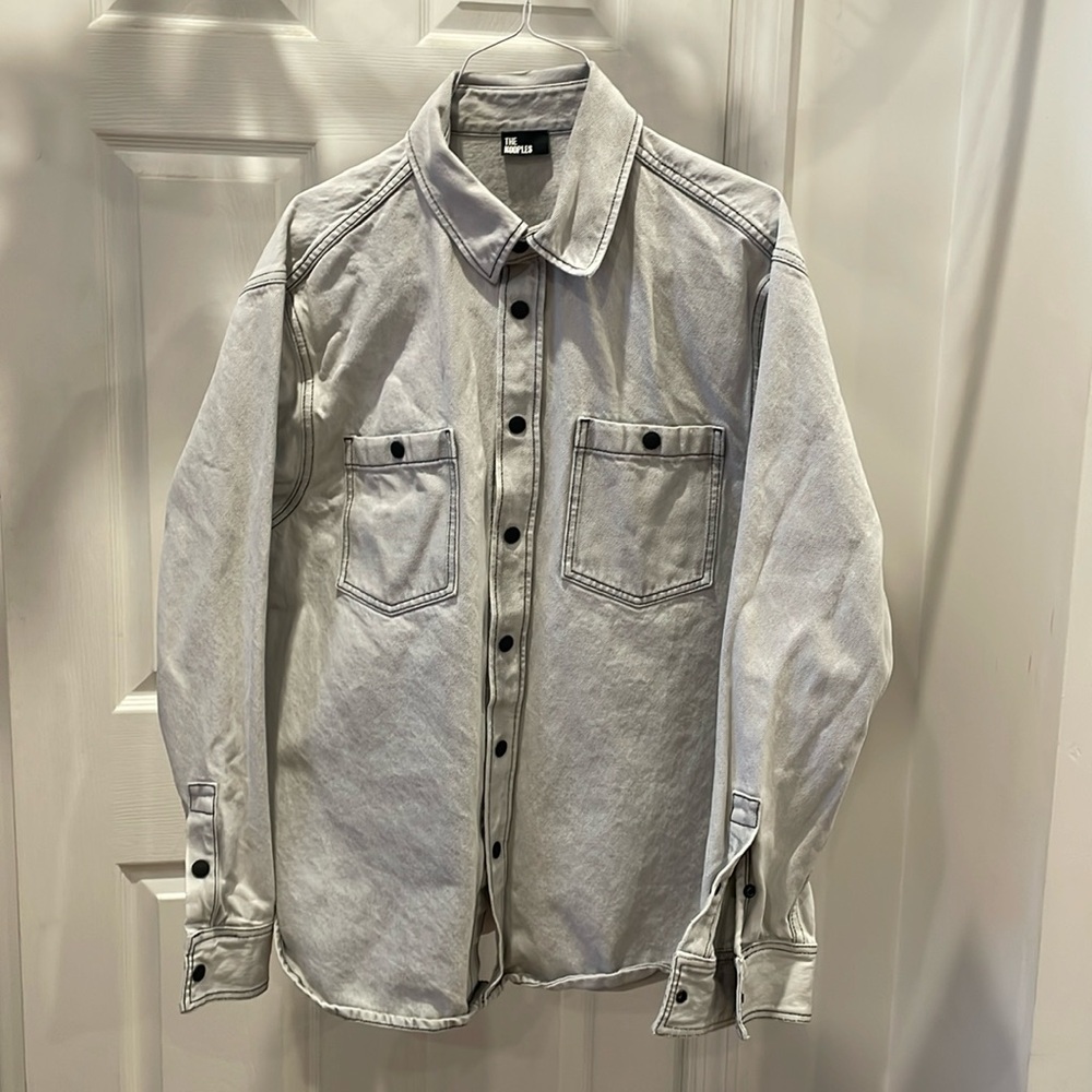 Kooples Bleached Denim Shirt